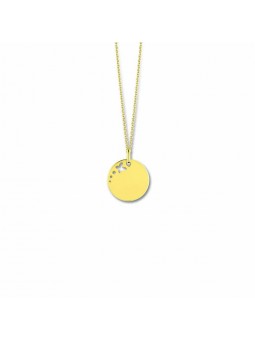 Pendentif Pendentif Plaque Ronde Papillon Decoupe 1006809 - Marque Collection Elsass Bijouterie  Or 375/1000