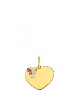 Pendentif Pendentif Coeur Petite Fee 1006846 - Marque Collection Elsass Bijouterie  Or 375/1000 - Couleur Jaune -