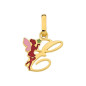 Pendentif Pendentif "E" Fee Email Sur Or Jaune 1006859 - Marque Collection Elsass Bijouterie  Or 375/1000