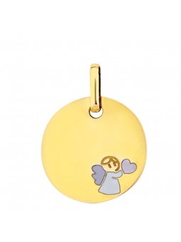 Pendentif Pendentif Bebe Or Jaune Ange Email 1006882 - Marque Collection Elsass Bijouterie  Or 375/1000 - Couleur Jaune -