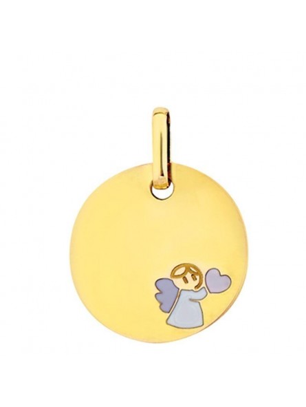 Pendentif Pendentif Bebe Or Jaune Ange Email 1006882 - Marque Collection Elsass Bijouterie  Or 375/1000 - Couleur Jaune -