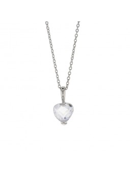 Collier Oxyde Argent Rhodie 1007931 - Marque Collection Elsass Bijouterie  Argent 925/1000 - Couleur Blanc Oxyde De Zirconium