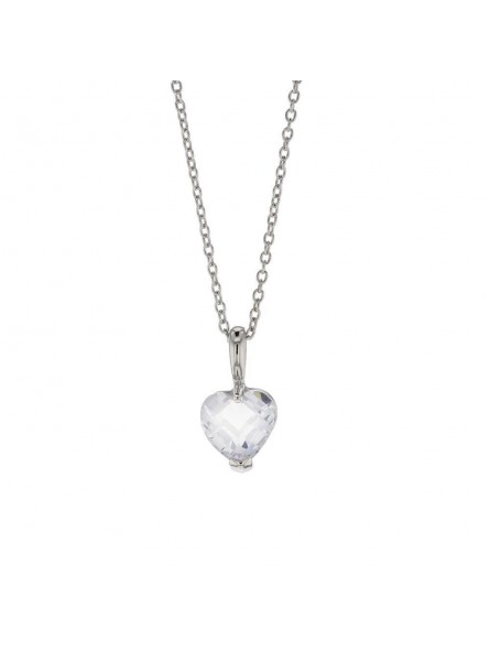 Collier Oxyde Argent Rhodie 1007931 - Marque Collection Elsass Bijouterie  Argent 925/1000 - Couleur Blanc Oxyde De Zirconium
