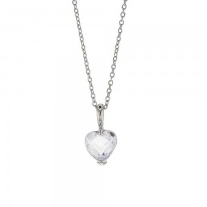 Collier Oxyde Argent Rhodie 1007931 - Marque Collection Elsass Bijouterie  Argent 925/1000 - Couleur Blanc Oxyde De Zirconium