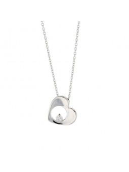 Collier Coeur - 1007938 1007938 - Marque Collection Elsass Bijouterie  Argent 925/1000 - Couleur Blanc Oxyde De Zirconium