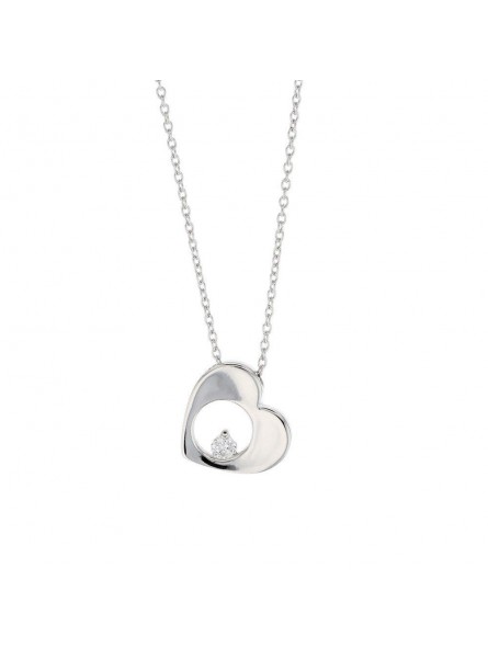 Collier Coeur - 1007938 1007938 - Marque Collection Elsass Bijouterie Argent 925/1000 - Couleur Blanc Oxyde De Zirconium Collier Coeur - 1007938 1007938 - Marque Collection Elsass Bijouterie Argent 925/1000 - Couleur Blanc Oxyde De Zirconium