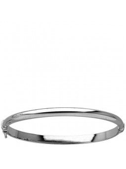 Bracelet 1/2 Jonc 5 Mm Argent Rhodie 1008070 - Marque Collection Elsass Bijouterie  Argent 925/1000 - Couleur Blanc