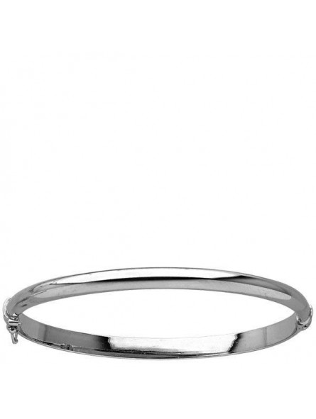 Bracelet 1/2 Jonc 5 Mm Argent Rhodie 1008070 - Marque Collection Elsass Bijouterie  Argent 925/1000 - Couleur Blanc