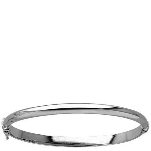 Bracelet 1/2 Jonc 5 Mm Argent Rhodie 1008070 - Marque Collection Elsass Bijouterie  Argent 925/1000 - Couleur Blanc