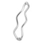 Bracelet Jonc Ouvrant Vague Fil Rond 3 Mm 1008083 - Marque Collection Elsass Bijouterie  Argent 925/1000 - Couleur Blanc