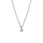 Collier Or Blanc Solitaire 4 Griffes Diamant Hp2 0,05 Ct 1008260 - Marque Collection Elsass Bijouterie  Or 375/1000  Diamant