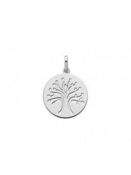 Pendentif Femme Arbre De Vie En Or Blanc 9K - Bijou Collection