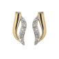 Boucles D'Oreilles Fantaisie, Diamant 0,01 Ct, Or Jaune 9K 1010358 - Marque Collection Elsass Bijouterie