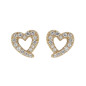 Boucles D'Oreilles Curs, Oxyde, Or Jaune 9K 1010381 - Marque Collection Elsass Bijouterie    Oxyde De Zirconium