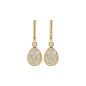 Boucles D'Oreilles Fantaisie, Oxyde, Or Jaune 9K 1010400 - Marque Collection Elsass Bijouterie    Oxyde De Zirconium