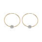 Boucles D'Oreilles Creoles Fantaisie, Cristaux, Or Jaune 9K 1010410 - Marque Collection Elsass Bijouterie    Cristaux Swarovski