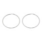 Boucles D'Oreilles Creoles Fantaisie, 40 Mm, Argent Rhodie 925 1010416 - Marque Collection Elsass Bijouterie   - Couleur Blanc