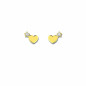 Boucles D'Oreilles Curs, Oxyde , Or Jaune 9K 1010484 - Marque Collection Elsass Bijouterie    Oxyde De Zirconium