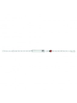 Bracelet Identite Coccinelle 14 Cm , Email , Argent Rhodie 925 1010489 - Marque Collection Elsass Bijouterie   - Couleur Blanc