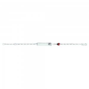 Bracelet Identite Coccinelle 14 Cm , Email , Argent Rhodie 925 1010489 - Marque Collection Elsass Bijouterie   - Couleur Blanc