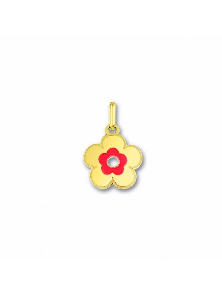 Pendentif Pendentif Fleur, Email , Or Jaune 9K 1010495 - Marque Collection Elsass Bijouterie