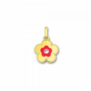 Pendentif Pendentif Fleur, Email , Or Jaune 9K 1010495 - Marque Collection Elsass Bijouterie