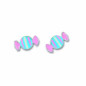 Boucles D'Oreilles Bonbon, Email , Argent Rhodié 925 1010507 - Marque Collection Elsass Bijouterie   - Couleur Blanc