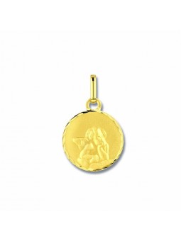 Pendentif Medaille Ange , Or Jaune 9K 1010509 - Marque Collection Elsass Bijouterie