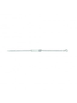 Bracelet Identite 14 Cm , Argent Rhodie 925 1010515 - Marque Collection Elsass Bijouterie  Argent 925/1000 - Couleur Blanc