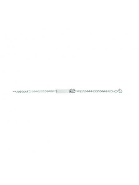 Bracelet Identite 14 Cm , Argent Rhodie 925 1010515 - Marque Collection Elsass Bijouterie  Argent 925/1000 - Couleur Blanc