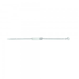 Bracelet Identite 14 Cm , Argent Rhodie 925 1010515 - Marque Collection Elsass Bijouterie  Argent 925/1000 - Couleur Blanc