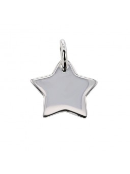 Medaille Etoile , Argent Rhodié 925