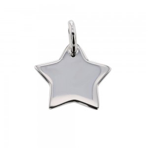 Medaille Etoile , Argent Rhodié 925