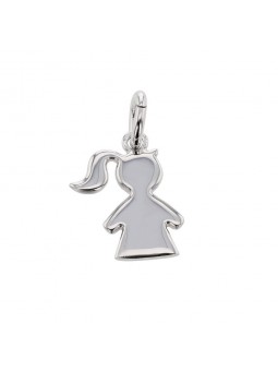 Medaille Petite Fille , Argent Rhodié 925