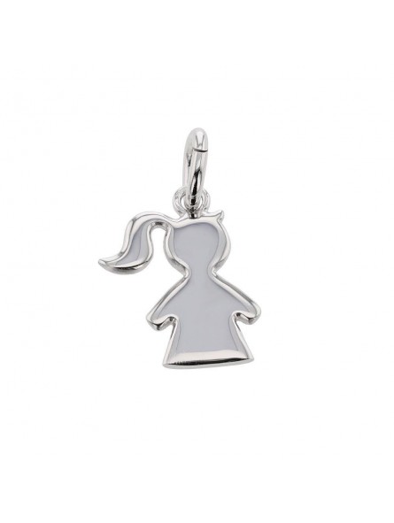 Médaille Petite Fille , Argent Rhodié 925