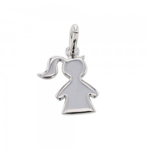 Medaille Petite Fille , Argent Rhodié 925
