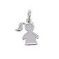 Médaille Petite Fille , Argent Rhodié 925