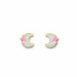 Boucles D'Oreilles Lune, Emailcristaux , Or Jaune 9K 1010530 - Marque Collection Elsass Bijouterie    Cristaux Swarovski