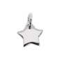 Pendentif Médaille Etoile , Argent Rhodié 925 1010545 - Marque Collection Elsass Bijouterie   - Couleur Blanc