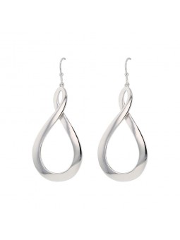 Boucles D'Oreilles Pendantes Argent Rhodie 1010556 - Marque Collection Elsass Bijouterie   - Couleur Blanc
