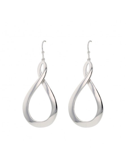 Boucles D'Oreilles Pendantes Argent Rhodie 1010556 - Marque Collection Elsass Bijouterie   - Couleur Blanc
