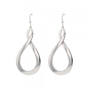 Boucles D'Oreilles Pendantes Argent Rhodie 1010556 - Marque Collection Elsass Bijouterie   - Couleur Blanc