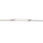 Bracelet Identite Plaque Rectangle Maille Marine Argent Rhod 1010568 - Marque Collection Elsass Bijouterie   - Couleur Blanc
