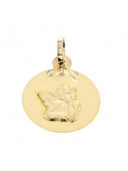 Pendentif Medaille Ange Or Jaune 9K 1010580 - Marque Collection Elsass Bijouterie  Or 375/1000 - Couleur Jaune -