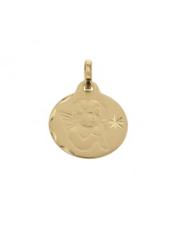 Pendentif Medaille Ange Or Jaune 9K 1010582 - Marque Collection Elsass Bijouterie