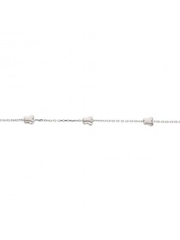 Bracelet Papillons 17 Cm Argent Rhodie 925 1010998 - Marque Collection Elsass Bijouterie   - Couleur Blanc