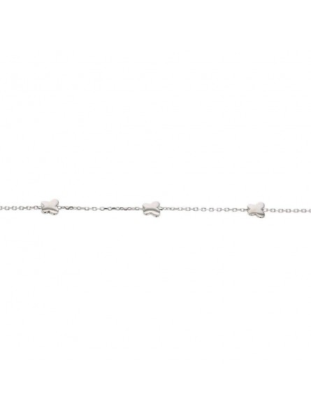 Bracelet Papillons 17 Cm Argent Rhodie 925 1010998 - Marque Collection Elsass Bijouterie   - Couleur Blanc