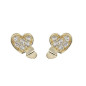 Boucles D'Oreilles Curs Oxyde Or Jaune 9K 1011005 - Marque Collection Elsass Bijouterie    Oxyde De Zirconium