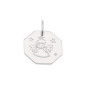Médaille Ange Fantaisie Or Blanc 9K