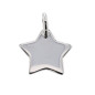 Médaille Etoile Gravee Argent Rhodie 925